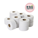 Mini Jumbo Toilet Rolls, 2ply 150m 60mm Core: White Mini Jumbo Toilet Rolls, 2ply 150m 60mm Core: White