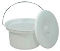 Commode Pan And Lid - Round/White