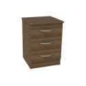 Banbury 3 Drawer Bedside In Opera Walnut