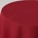 Round Table Cloth with Rose Design (62in / 157cm) - 10 COLOURS AVAILABLE