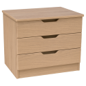 Europa Couture: 3 Drawer Chest-Light Oak