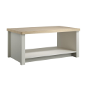 Darton Rectangular Coffee Table In Mountain Oak And Mussel