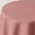 Round Table Cloth with Rose Design (52in / 132cm) - 10 COLOURS AVAILABLE