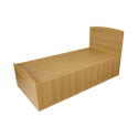 Europa Tough 4' 6" Bed Box Inc. Headboard, Light Oak And Installation