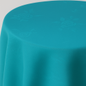 Round Table Cloth with Rose Design (68in / 173cm) - 10 COLOURS AVAILABLE