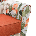 Hadnall Poppy Lounge Chair with Wings Close up View