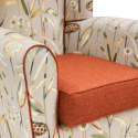 Hadnall Wildflower Lounge Chair with Wings Closeup view