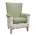 Claremont Wildflower Lemon Lounge Chair Without Wings