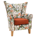 Claremont Poppy Lounge Chair with Wings