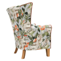 Claremont Poppy Lounge Chair with Wings Back View