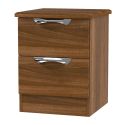 Europa Viva Noche: 2 Drawer Bedside With Lockable Top Drawer