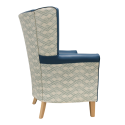 Claremont Azura Teal Lounge Chair with Wings