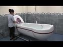 Cocoon Ergo variable height bath with digital (Rada sense) mixer Specify Right Or Left Hand Fit