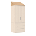Europa Tough Sloping Top Wardrobe Box Oak