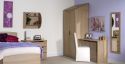 Etan 2 Door Wardrobe With Sloping Top In Lissa Oak