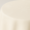 Round Table Cloth with Rose Design (68in / 173cm) - 10 COLOURS AVAILABLE