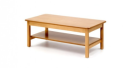 Low Coffee Table With Shelf, Rectangular