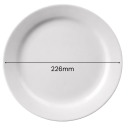 Olympia Athena - Narrow Rimmed Plates 226mm (Pack Of 12)