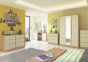 Monaco Wardrobe In Modern Oak With Cream Doors Monaco Wardrobe In Modern Oak With Cream Doors