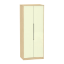 Monaco Wardrobe In Modern Oak With Cream Doors Monaco Wardrobe In Modern Oak With Cream Doors