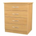 Stretton 4 Drawer Wide Chest Modern Oak Stretton 4 Drawer Wide Chest Modern Oak