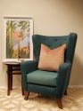 Artbourne Ocean Blue High Back Chair