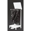 Free Standing Pedal Sack Holder - White