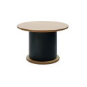 Samson Pedestal Round Coffee Table In Lissa Oak (25Kg Additional Weight)