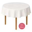 Round Table Cloth with Rose Design (52in / 132cm) - 10 COLOURS AVAILABLE