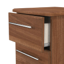 Europa Urban 2 Drawer Bedside With Lockable Top Drawer-Noche Waknut