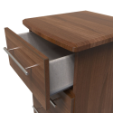 Europa Urban 3 Drawer Bedside With Lockable Top Drawer: Noche Walnut