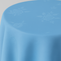 Round Table Cloth with Rose Design (68in / 173cm) - 10 COLOURS AVAILABLE