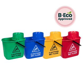 Heavy Duty Mop Bucket with Wringer: 15L