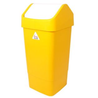 Flip Top Bin 50L Yellow