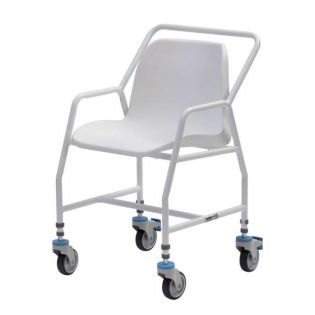 Adj Height mobile shower chair