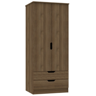 Europa Couture 2 Door 2 Drawer Wardrobe in Walnut