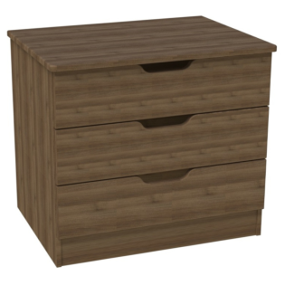 Europa Couture: 3 Drawer Chest-Walnut