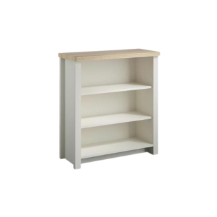 Darton Bookcase - Small in Mussel With Mountain Oak Top
