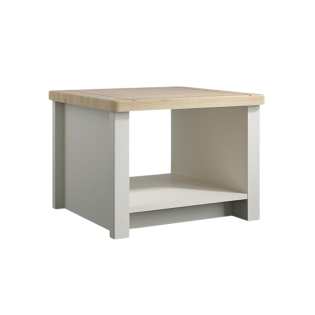 Darton Coffee Table - Square in Mussel With Mountain Oak Top