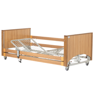 Astro Low 4 Section Profiling Bed With Siderails, Oak