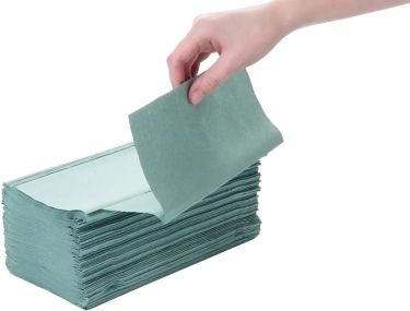 Green V-Fold Handtowels 1Ply