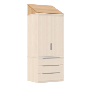 Europa Tough Sloping Top Wardrobe Box Oak