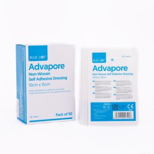 Advapore Fabric Non-Woven Adhesive Wound Dressing 10X15 cm