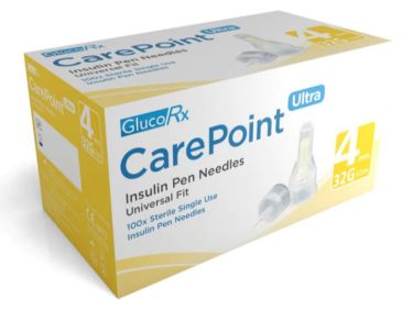 Glucorx Carepoint Pen Needles Ultra 4mm 32G X 100
