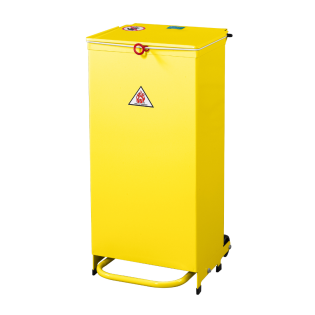 Metal Pedal Operated Bin 70Ltr All Yellow