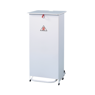 Metal Pedal Operated Bin 20l: White