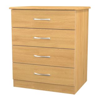 Stretton 4 Drawer Wide Chest Modern Oak