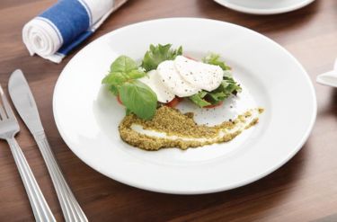 Olympia Athena - Wide Rimmed Plates White 202mm (Pack Of 12)