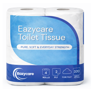 Eazycare Toilet Tissue Rolls 2Ply 320Sheet