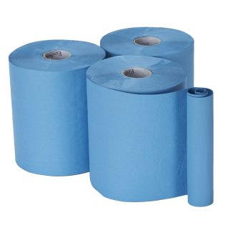 Bay West Blue 1Ply Embossed Hand Towel **